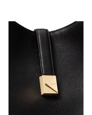 Deco Pebbled Leather Medium Shoulder Bag 