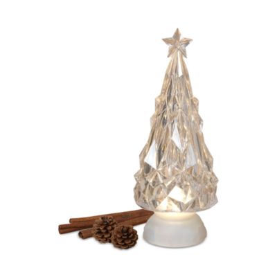12.25" Lighted Rotating Holiday Tree