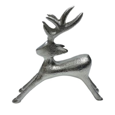 Aman Imports Champagne Gold Tone Small Metal Reindeer Figure