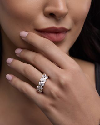 Certified Lab Grown Diamond Oval Eternity Band in 18K Yellow Gold, 9.75 tcw