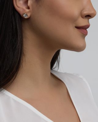 Certified Lab Grown Diamond Oval Bezel Stud Earrings in 18K Yellow Gold, 2.0 tcw