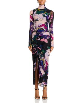 AQUA - Printed Mesh Dress - Exclusive