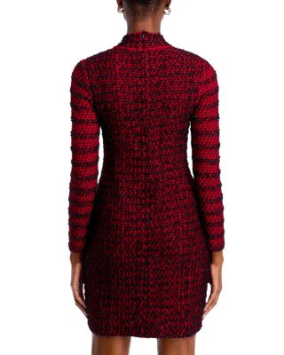 Two Toned Eyelash Knit Sheath Dress