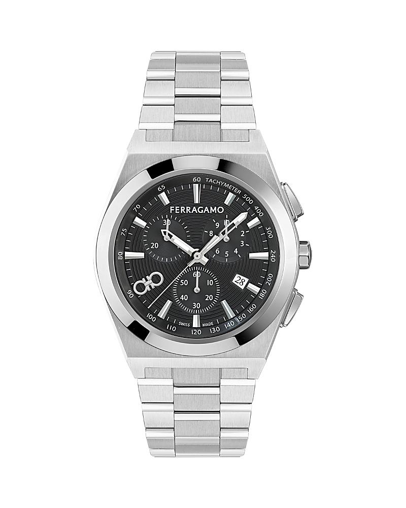 Ferragamo Gancini-dial 42mm In Black/silver