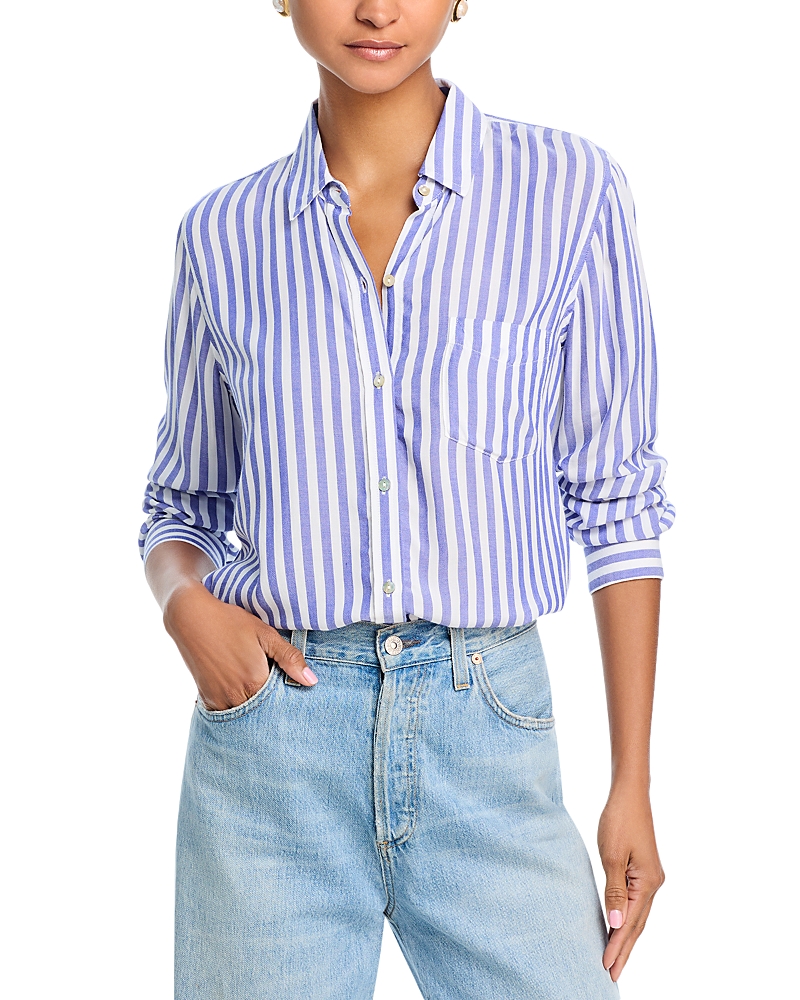 Rails Button Front Shirt In Blue White