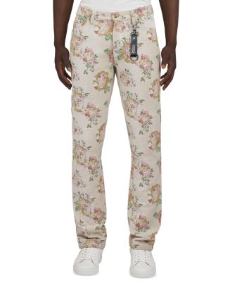 PRPS Prim Rose Floral Pattern Slim Straight Fit Pants | Bloomingdale's Men