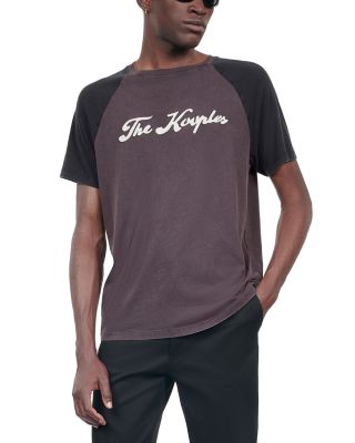 The Kooples Short Sleeve Color Block Logo Tee