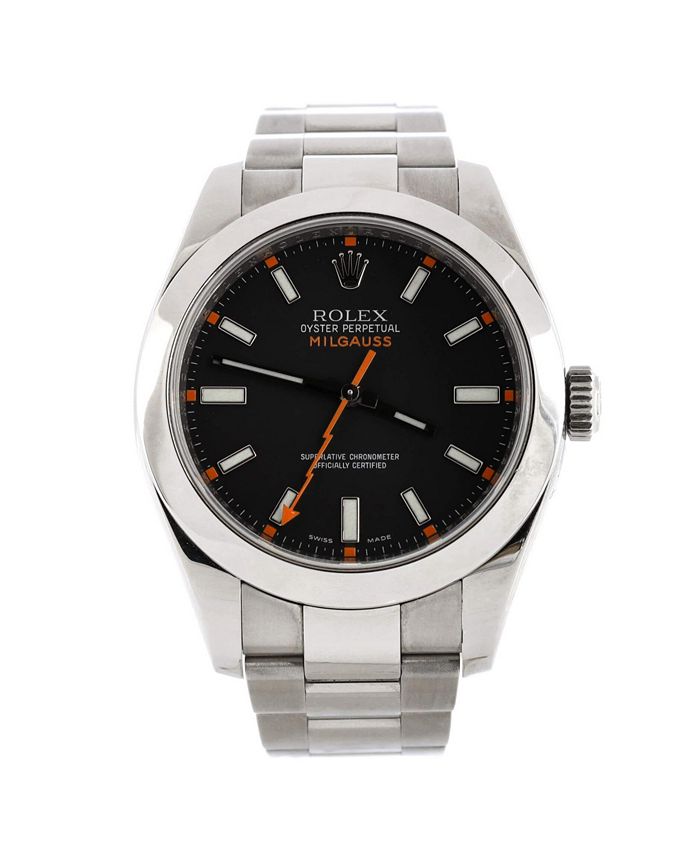 Pre Owned Rolex Oyster Perpetual Milgauss Automatic Watch in Stainless Steel 40mm Bloomingdale s