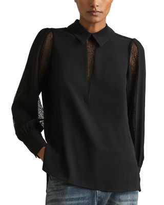 REISS - Renata Lace Inset Top