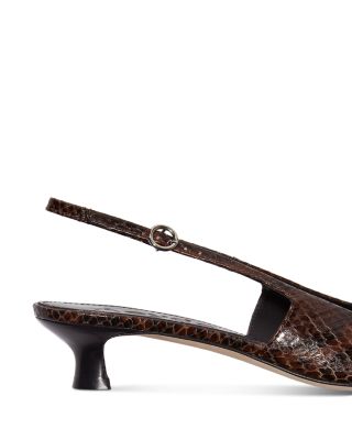 Women's Catrina Pointed Toe Kitten Heel Slingback Pumps