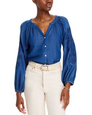 Tommy Bahama - Indigo Cove Embellished Sleeve Blouse