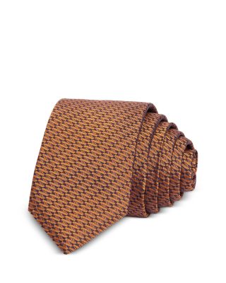 HUGO - Spiral Striped Silk Skinny Tie