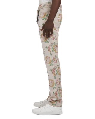 Prim Rose Floral Pattern Slim Straight Fit Pants