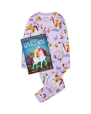 Hatley Girls' Uni The Unicorn Pajama Set With Book - Little Kid