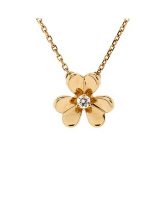 Pre-Owned Van Cleef Arpels Mini Frivole Pendant Necklace 18K