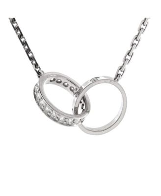 Pre-Owned Cartier - Love Interlocking Necklace 18K White Gold and Diamonds