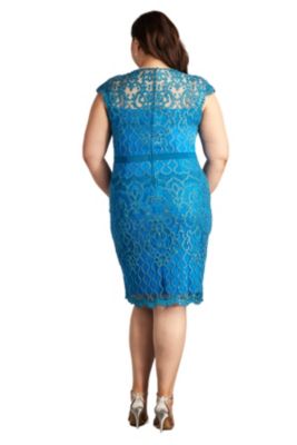 Plus Miranda Sequin Embroidered Dress