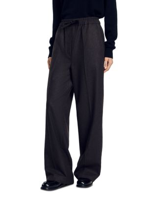 Sandro - Peter Pinstriped Wide Leg Pants