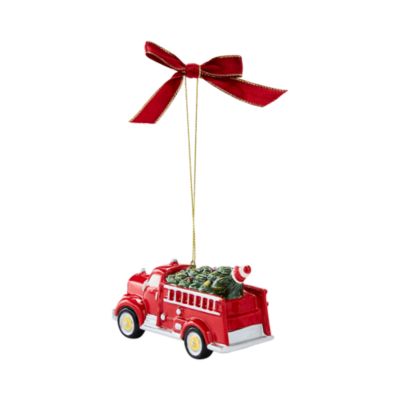 Christmas Tree Fire Truck with Tree Ornament