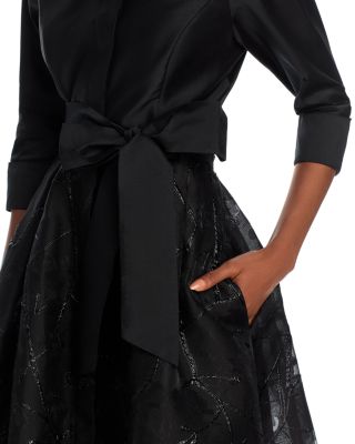 Mixed Media Shirt Dress