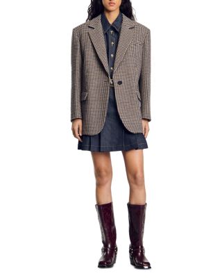 Sandro Tracy Check Blazer | Bloomingdale's Women
