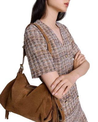 Miss M Suede Fringe Crossbody