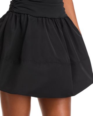 Amari Ruched Bubble Hem Mini Dress