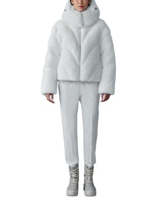 Anik Brushed Faux Fur Down Jacket