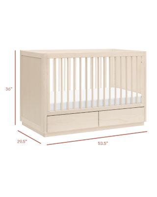 Bento 3 in 1 Convertible Storage Crib With Toddler Bed Conversion Kit