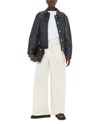 Leather Collared Overshirt