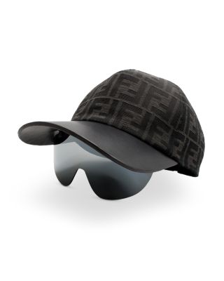 Fendi - Eyecap Grey Mask Sunglasses & Hat