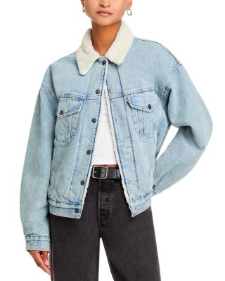 Levi's - 90's Faux Sherpa Denim Trucker Jacket in Morning Sunlight