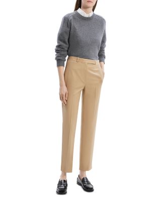 Wool High Waisted Tapered Pants