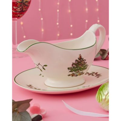 Christmas Tree Gravy Boat and Stand