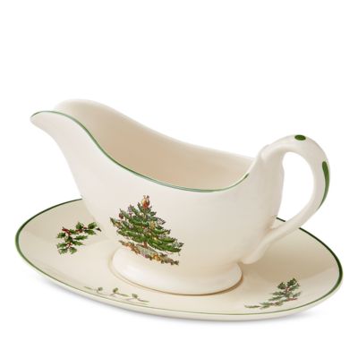 Christmas Tree Gravy Boat and Stand