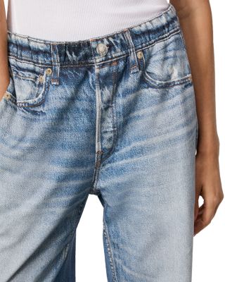 Miramar High Rise Wide Leg Cotton Terry Sweatpant Jeans in Noosa