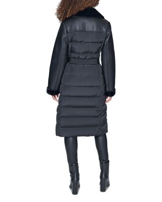 Mixed Media Puffer Coat