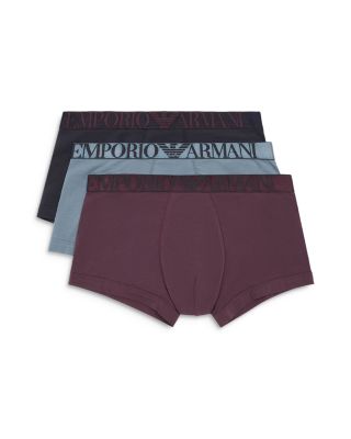 Emporio Armani Logo Band Trunks, 3 Pack