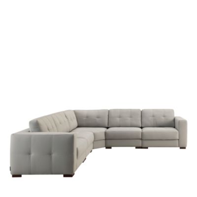 Velutto 5-Piece Leather Sectional