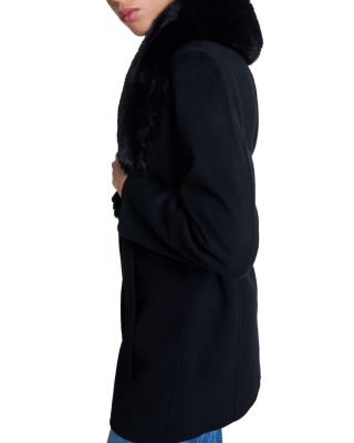 Galaxyon Faux Fur Collar Coat