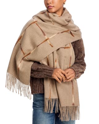 Punch Needle Windowpane Scarf