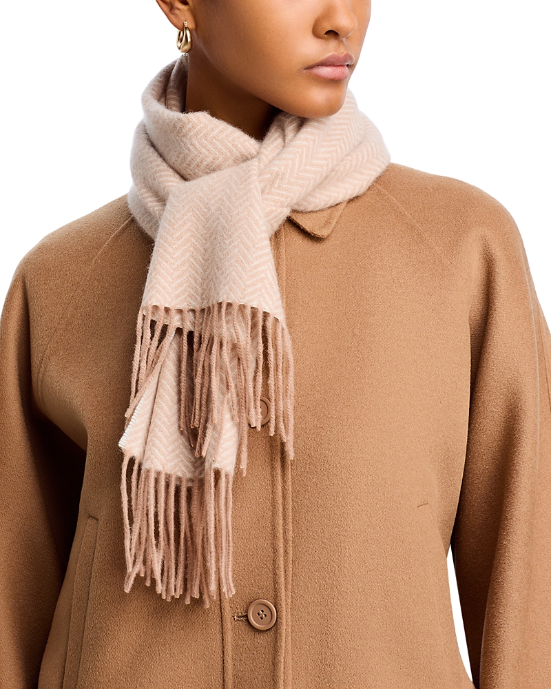 C By Bloomingdale's Cashmere Herringbone Cashmere Scarf - Exclusive In Beige