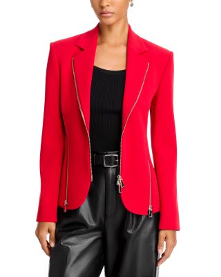 PINKO Notch Collar Zipper Blazer - Exclusive | Bloomingdale's