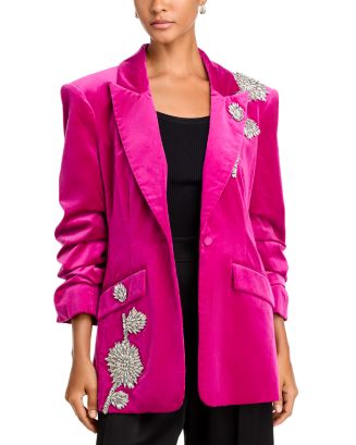 Cinq à Sept Glass Rose Chenille Blazer | Bloomingdale's