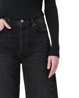 Luna High Rise Pieced Taper Jeans in Possess
