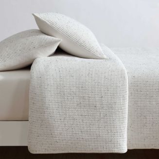 Calvin Klein Speckled Waffle Cotton 3 Piece Bedding Set | Bloomingdale's