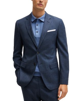 BOSS - Hutson Slub Solid Slim Fit Suit Jacket