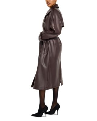 Good American Faux Leather Trench Coat | Bloomingdale's Women