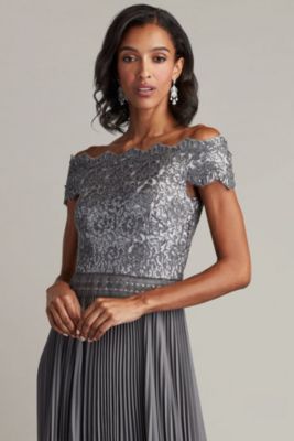 Bode Sequin Embroidered Lace and Tulle Gown