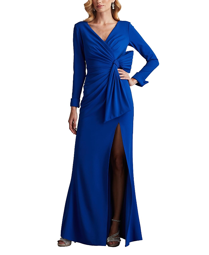 Tadashi Shoji Weldon Draped Half Bow Gown